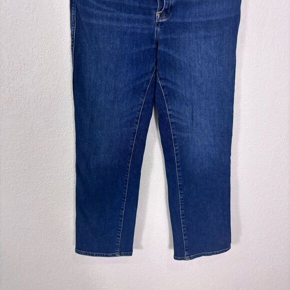 Good American Women's Indigo329 Button Fly Cashmere Blend Capri Jeans Size 28 - Picture 4 of 6